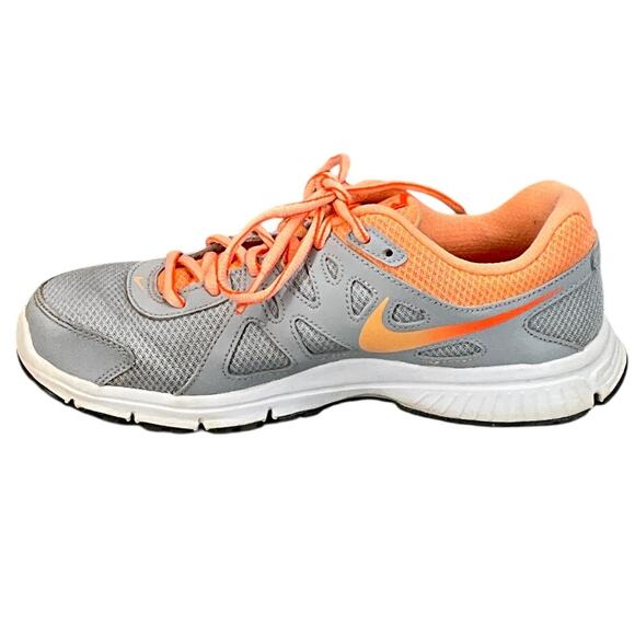 Nike Revolution 2 Gray Orange Athletic Running Sneaker Women 8 - Picture 3 of 10